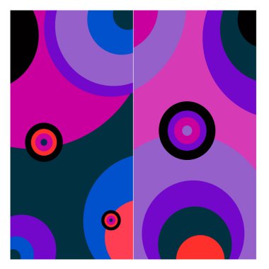 Kaynak için vektör renkli geometrik ve eğri arkaplan deseni