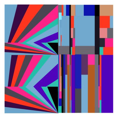 Kaynak için vektör renkli geometrik ve eğri arkaplan deseni