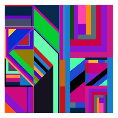 Kaynak için vektör renkli geometrik ve eğri arkaplan deseni