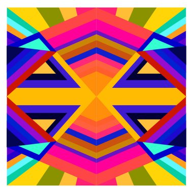 Kaynak için vektör renkli geometrik ve eğri arkaplan deseni