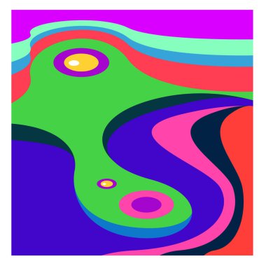 Kaynak için vektör renkli geometrik ve eğri arkaplan deseni