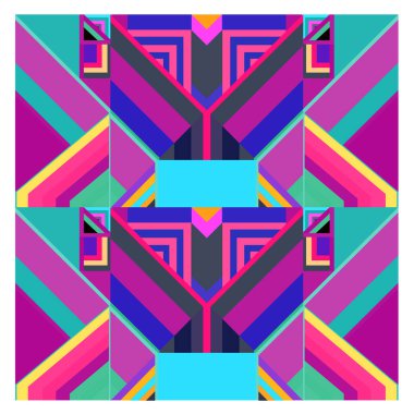 Kaynak için vektör renkli geometrik ve eğri arkaplan deseni