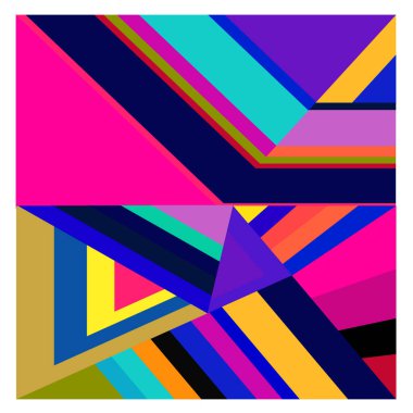 Kaynak için vektör renkli geometrik ve eğri arkaplan deseni