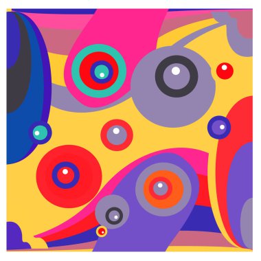 Kaynak için vektör renkli geometrik ve eğri arkaplan deseni