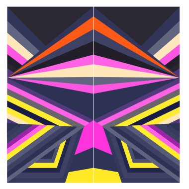 Kaynak için vektör renkli geometrik ve eğri arkaplan deseni