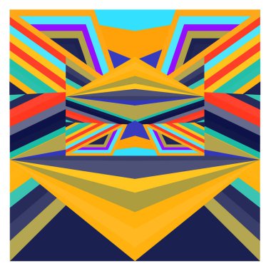 Kaynak için vektör renkli geometrik ve eğri arkaplan deseni