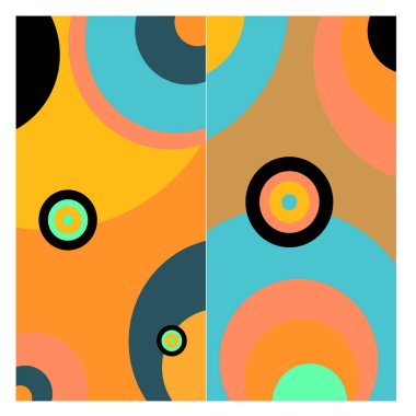 Kaynak için vektör renkli geometrik ve eğri arkaplan deseni