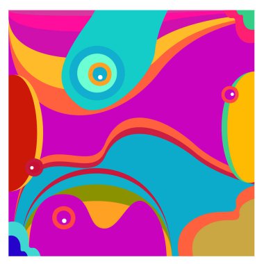 Kaynak için vektör renkli geometrik ve eğri arkaplan deseni