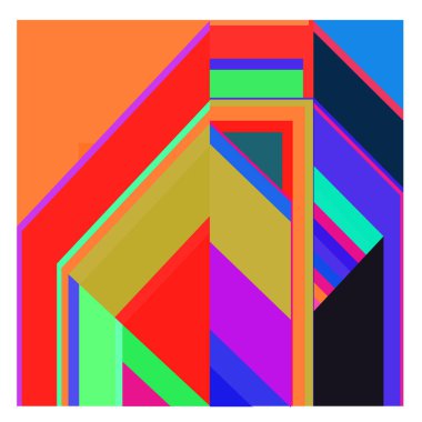 Kaynak için vektör renkli geometrik ve eğri arkaplan deseni