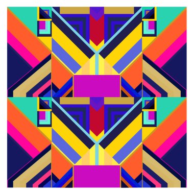 Kaynak için vektör renkli geometrik ve eğri arkaplan deseni