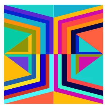 Kaynak için vektör renkli geometrik ve eğri arkaplan deseni