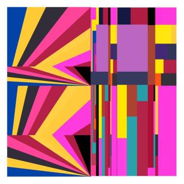 Kaynak için vektör renkli geometrik ve eğri arkaplan deseni