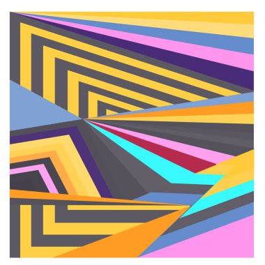 Kaynak için vektör renkli geometrik ve eğri arkaplan deseni