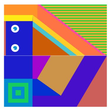 Kaynak için vektör renkli geometrik ve eğri arkaplan deseni