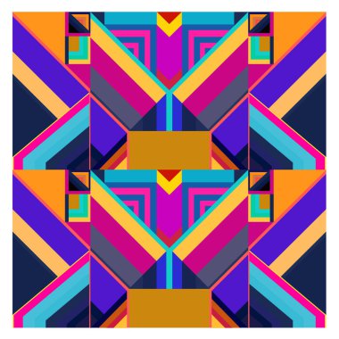 Kaynak için vektör renkli geometrik ve eğri arkaplan deseni