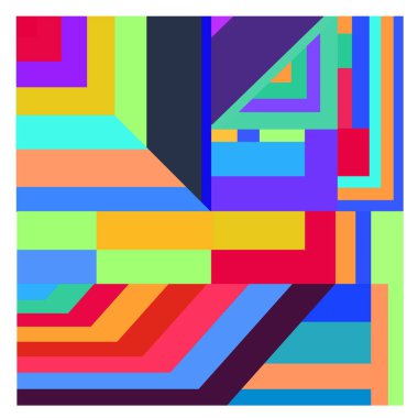 Kaynak için vektör renkli geometrik ve eğri arkaplan deseni