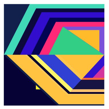 Kaynak için vektör renkli geometrik ve eğri arkaplan deseni