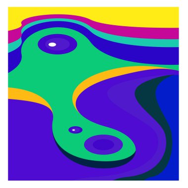 Kaynak için vektör renkli geometrik ve eğri arkaplan deseni