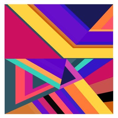 Kaynak için vektör renkli geometrik ve eğri arkaplan deseni