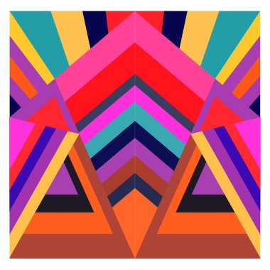 Kaynak için vektör renkli geometrik ve eğri arkaplan deseni