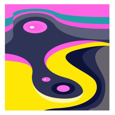 Kaynak için vektör renkli geometrik ve eğri arkaplan deseni