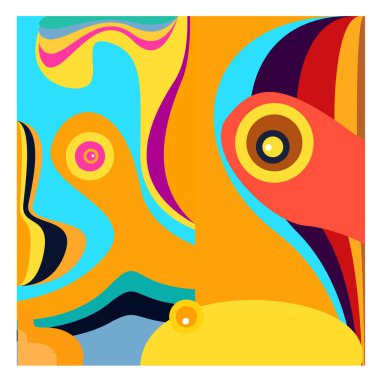 Kaynak için vektör renkli geometrik ve eğri arkaplan deseni