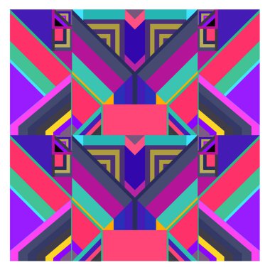 Kaynak için vektör renkli geometrik ve eğri arkaplan deseni