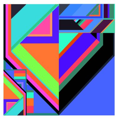 Kaynak için vektör renkli geometrik ve eğri arkaplan deseni