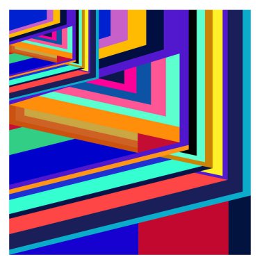 Kaynak için vektör renkli geometrik ve eğri arkaplan deseni