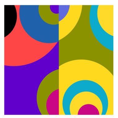 Kaynak için vektör renkli geometrik ve eğri arkaplan deseni