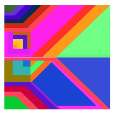 Kaynak için vektör renkli geometrik ve eğri arkaplan deseni