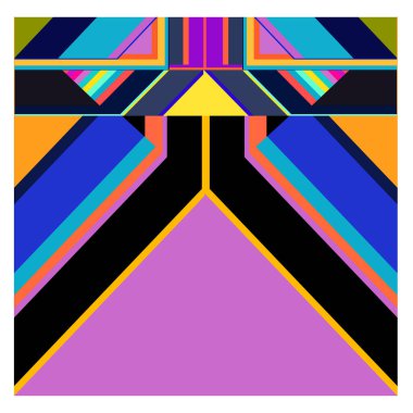 Kaynak için vektör renkli geometrik ve eğri arkaplan deseni