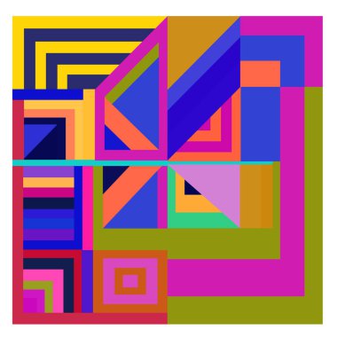 Kaynak için vektör renkli geometrik ve eğri arkaplan deseni