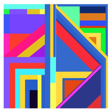 Kaynak için vektör renkli geometrik ve eğri arkaplan deseni