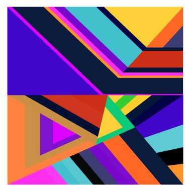 Kaynak için vektör renkli geometrik ve eğri arkaplan deseni