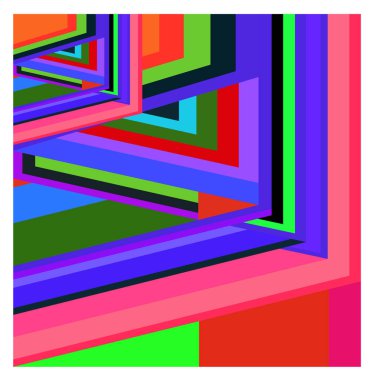 Kaynak için vektör renkli geometrik ve eğri arkaplan deseni