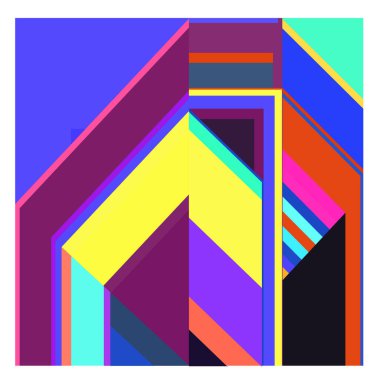 Kaynak için vektör renkli geometrik ve eğri arkaplan deseni