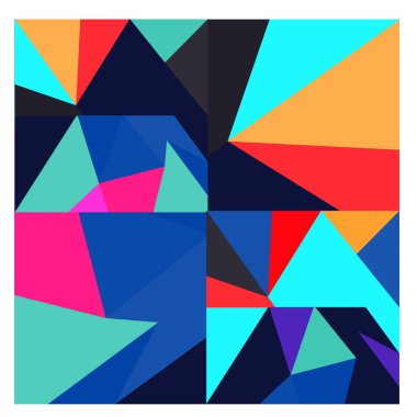 Kaynak için vektör renkli geometrik ve eğri arkaplan deseni