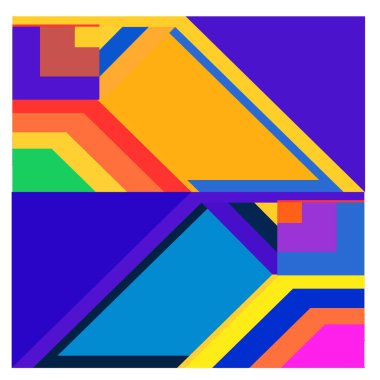 Kaynak için vektör renkli geometrik ve eğri arkaplan deseni