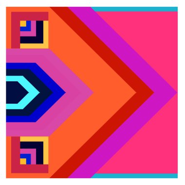 Kaynak için vektör renkli geometrik ve eğri arkaplan deseni