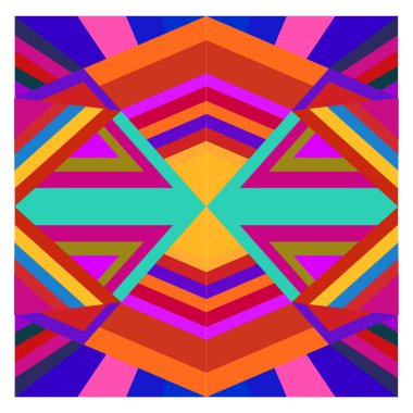 Kaynak için vektör renkli geometrik ve eğri arkaplan deseni