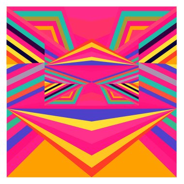 Kaynak için vektör renkli geometrik ve eğri arkaplan deseni