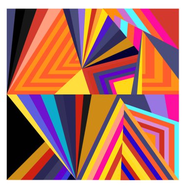 Kaynak için vektör renkli geometrik ve eğri arkaplan deseni