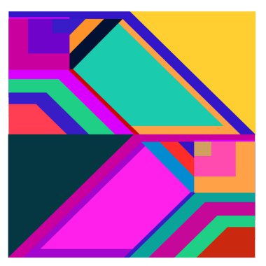 Kaynak için vektör renkli geometrik ve eğri arkaplan deseni