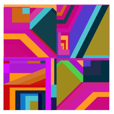 Kaynak için vektör renkli geometrik ve eğri arkaplan deseni