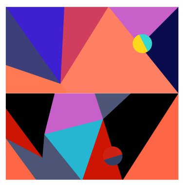 Kaynak için vektör renkli geometrik ve eğri arkaplan deseni