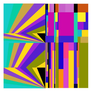 Kaynak için vektör renkli geometrik ve eğri arkaplan deseni