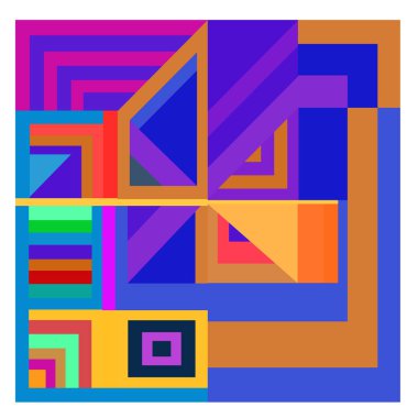 Kaynak için vektör renkli geometrik ve eğri arkaplan deseni