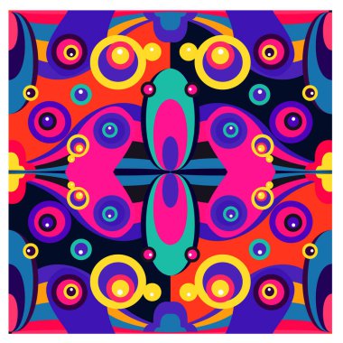 Kaynak için vektör renkli geometrik ve eğri arkaplan deseni