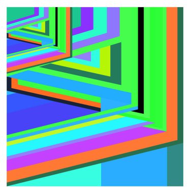 Kaynak için vektör renkli geometrik ve eğri arkaplan deseni